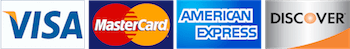 Vista, Mastercard, American Express and Discover Card Logos